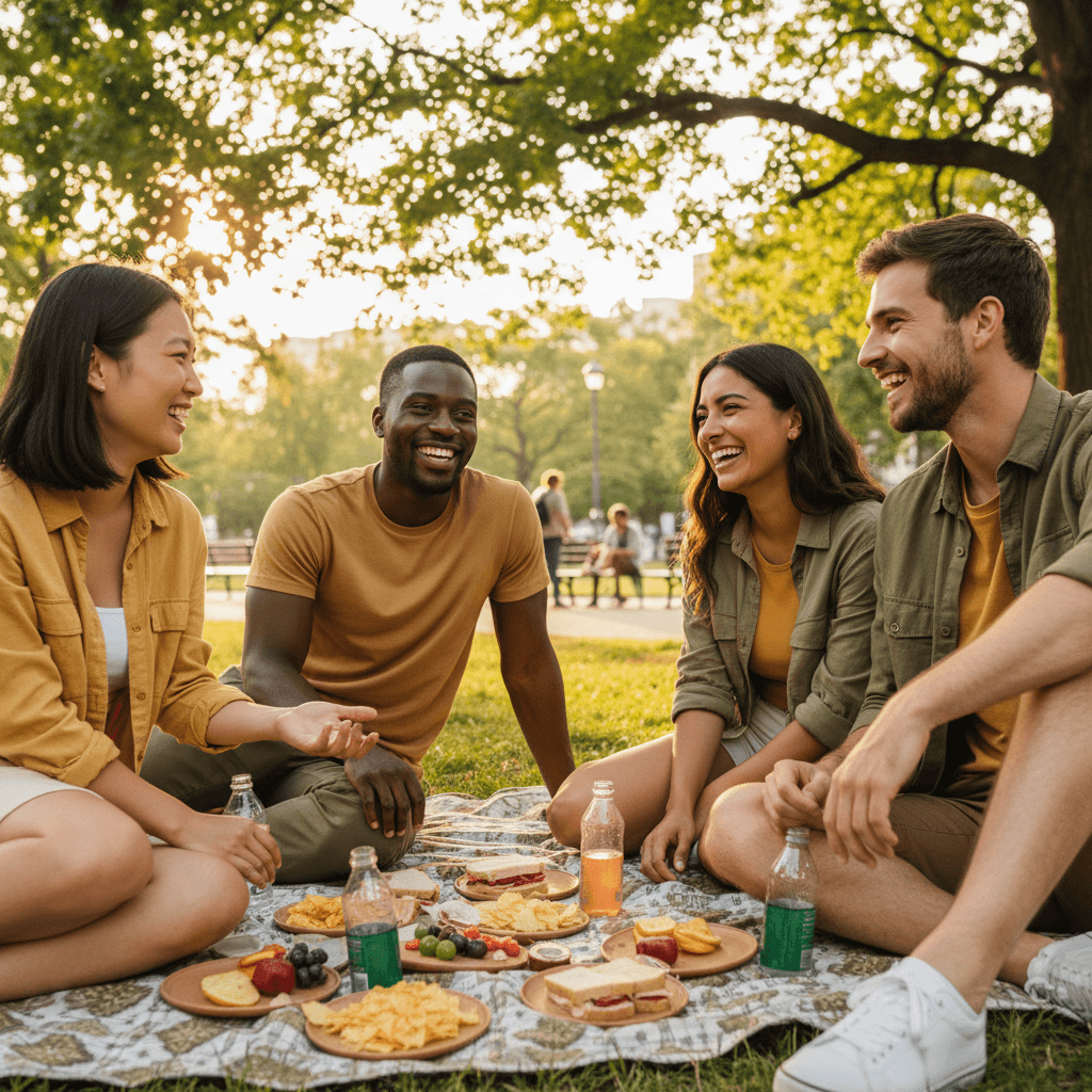 Guests celebrating at a community event